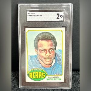 1976 Topps Football #148 Walter Payton Chicago Bears RC Rookie HOF SGC 2